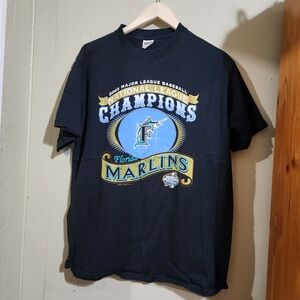 Anvil Black Florida Marlins Champions Tee